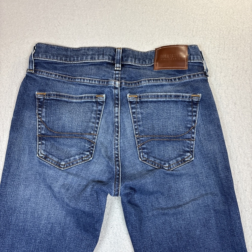 Hollister Bootcut Blue Denim Jean Regular Fit 5-Pocket Women Medium Wash 28X28 - Picture 7 of 11